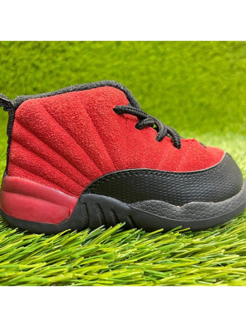 Nike Air Jordan 12 Retro Toddler Size 6C Red Black Athletic Shoes Sneakers